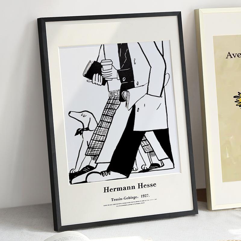 简约铝合金相框挂墙a3画框海报框拉丝金属a4拼图框a2装裱框架