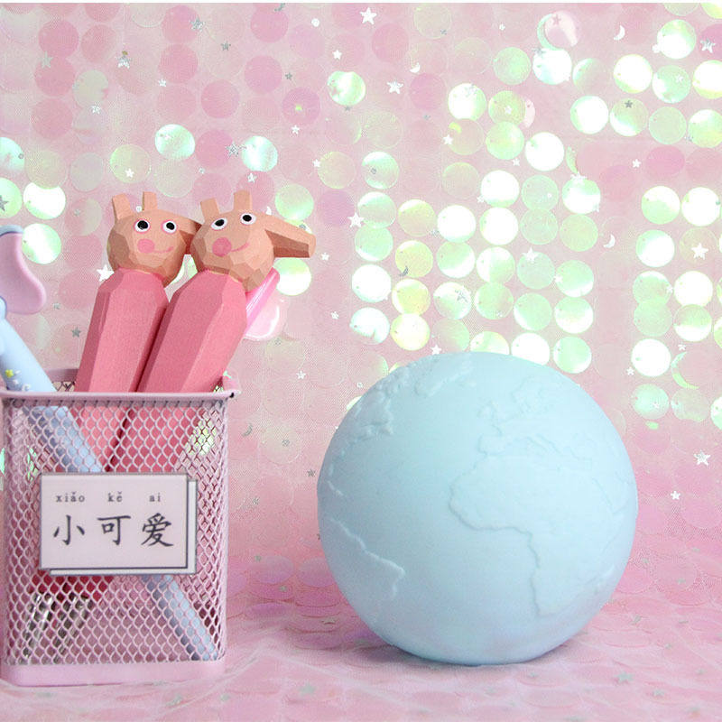 新奇LED圆球小夜灯卧室床头装饰工艺品灯喂奶灯儿童发光礼品月球
