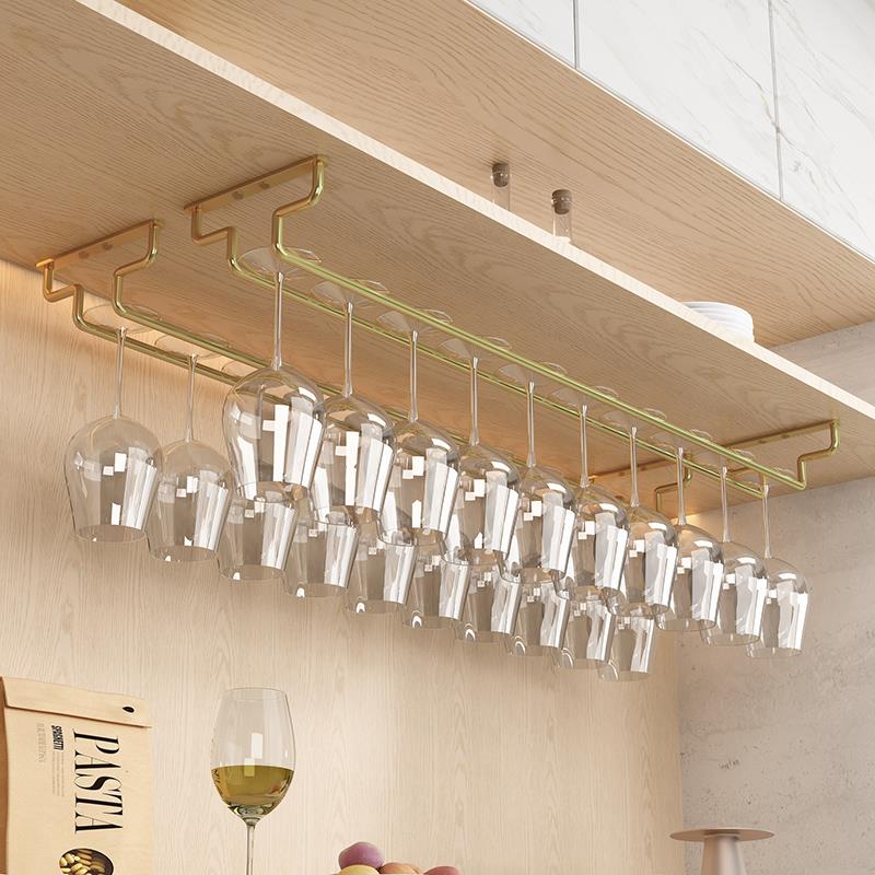 收安不挂锈倒钢李红51188杯架挂悬尚酒酒杯架创架挂高脚纳杯意挂