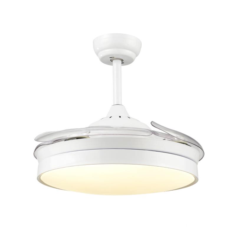 居自收缩网动扇灯家用可欧厅饭红薄客厅宸黑北83791超白电风扇吊