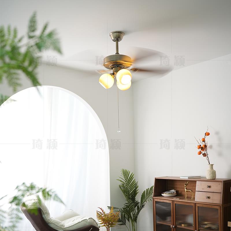 客式大覆古厅美厅柿子g风扇无品牌/中古vniae变t频风饭力家用吊扇