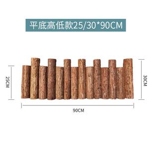 饰摆饰 带皮杉木围栏户外插地篱笆防腐原木桩公园庭院花园木栅栏装