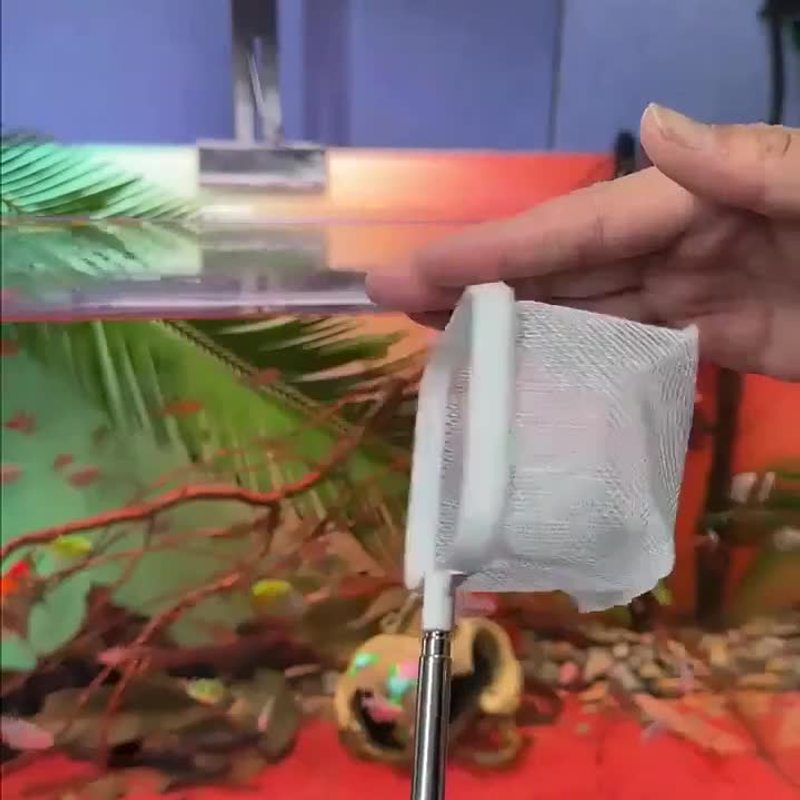 可拆卸伸缩不锈钢观赏鱼手抄网架立体网兜水族捕捞鱼捞配件