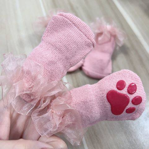 宠物狗狗袜子防滑防脏袜套薄款泰迪比熊柯基防抓袜子