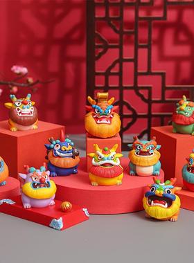 龙生九子小摆件生肖龙国潮家居装饰吉祥物本命年送老外会议送礼品