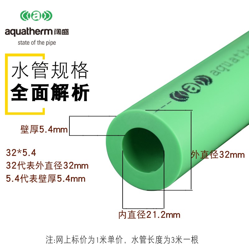 进口阔盛PPR水管配件4分20家装管32 40 50 63工程空调管道1寸