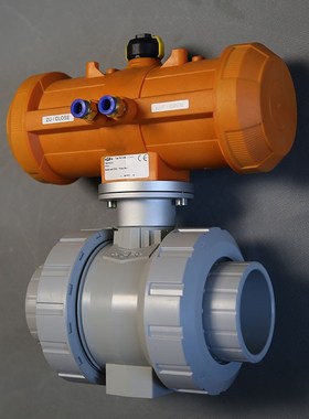 GF阀体PPH231型气动球阀双作用承插焊自动球阀门对焊EPDM/FKM