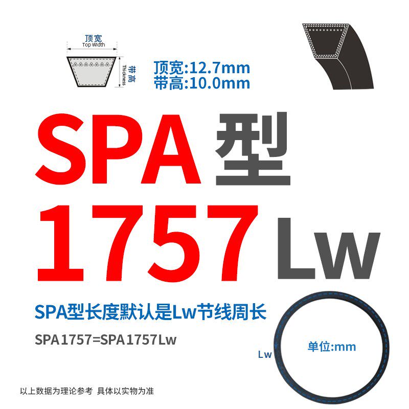 三角带SPA/1732/1757/1782/1807/1832/1857/Lw传动皮带屋顶排风机