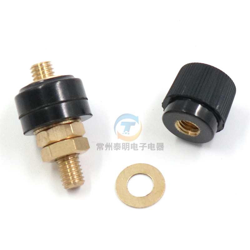 555全铜接线柱M8 8mm铜接地柱逆变器锂电池接线器 电焊机接线端子