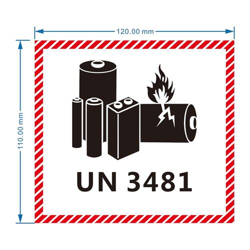 新版un3481锂离子金属电池标签贴纸航空物流海运危险品警示标识贴