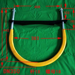 管道u型卡泵管管卡泵管u型卡橡胶卡箍卡扣u型管夹镀锌包胶u型管卡