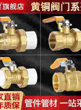 顶开关ppr球阀管件接接头配件热熔阀门铜分全6双建活分204252水管