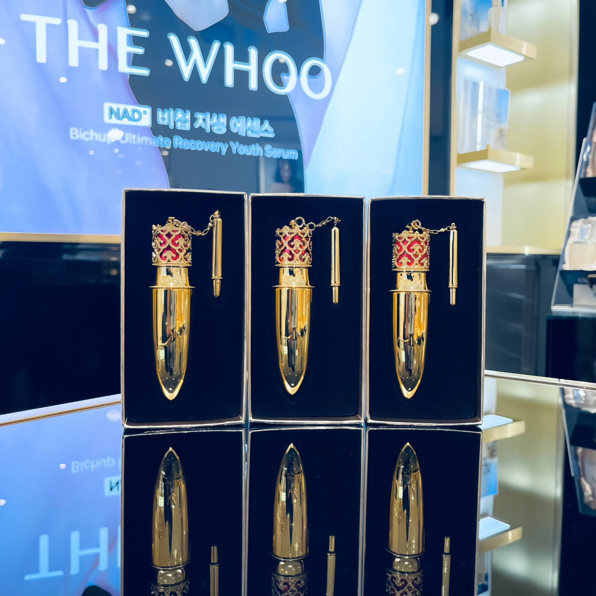 WHOO后拱辰享美奢冠鎏金子弹头口红滋润保湿显色6g韩国本土代购