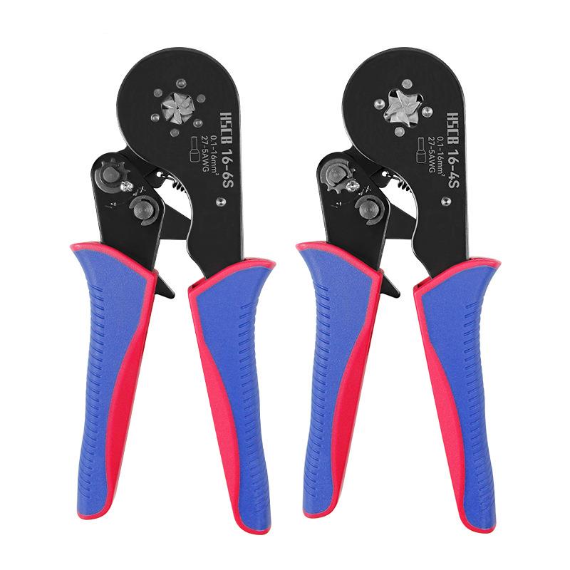 HSC816-6S压线钳可调式VE管型压接钳针形四/六边16-4S冷压端子钳