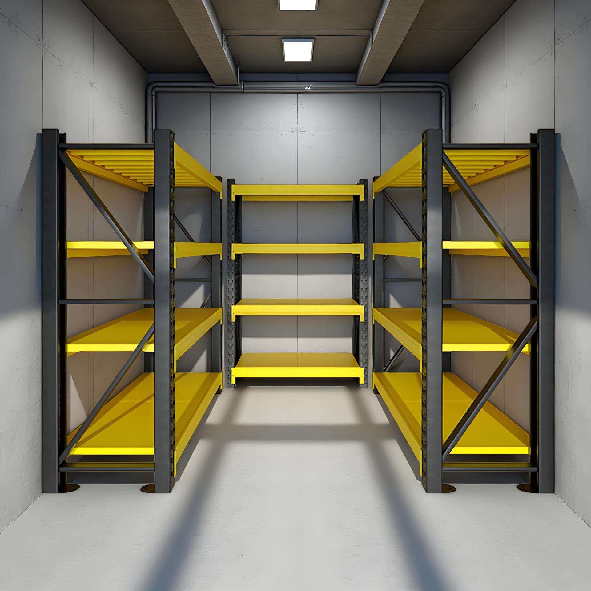 多层货架置物架仓库仓储货物架地下室储物间家用角钢重型收纳架子