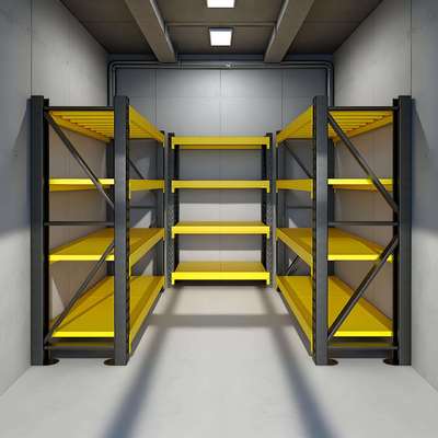 多层货架置物架仓库仓储货物架地下室储物间家用角钢重型收纳架子