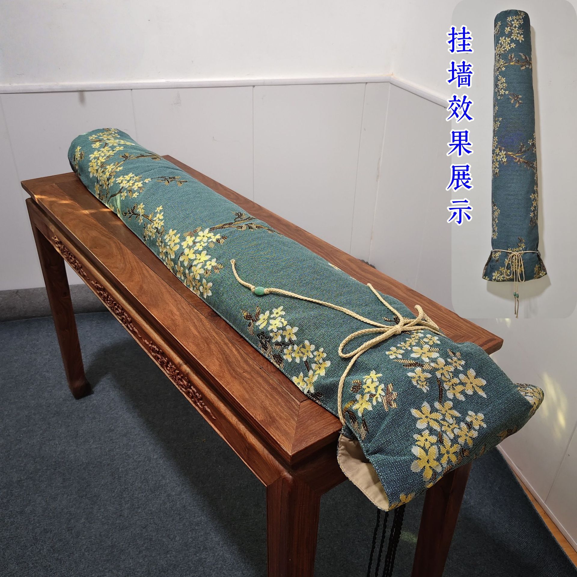 古琴盖布通用印花瑞鹤七弦琴防尘罩可挂墙上提花桌面中国风挡灰布
