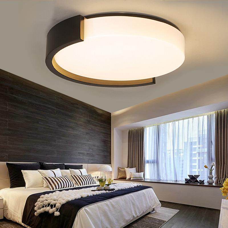led吸顶灯卧室灯温馨浪漫时尚创意圆形灯具房间灯简约现代书房灯