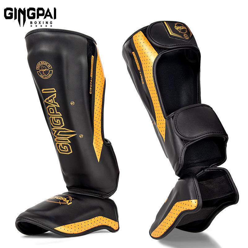 专业自由搏击护腿连脚背散打拳击格斗跆拳道护具成人儿童胫护腿板