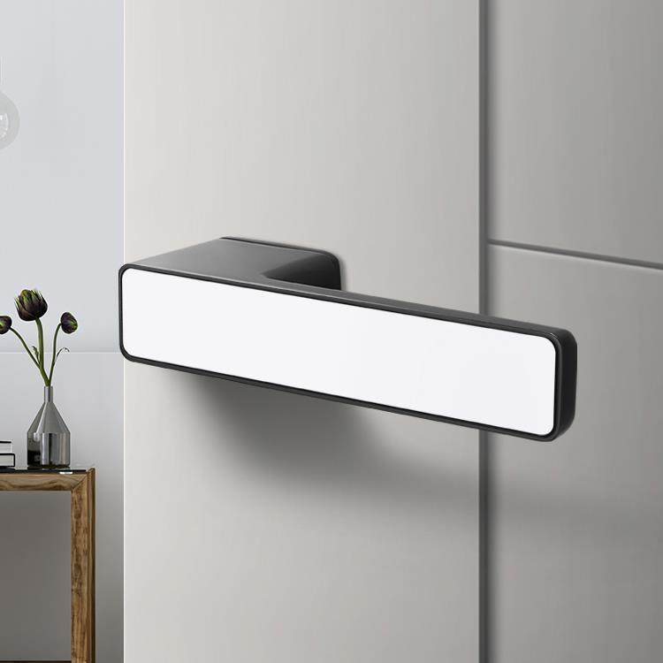 意式极简门锁室内卧室静音磁吸生态门把手现代简约隐藏钥匙房新款