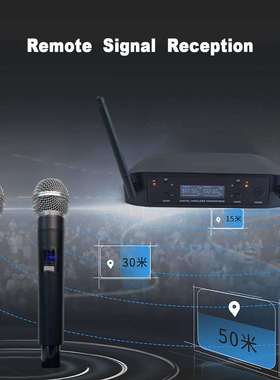 GAW-GLXD4专业防啸叫无线麦克风1拖2唱歌KTV音响家用麦克风系统