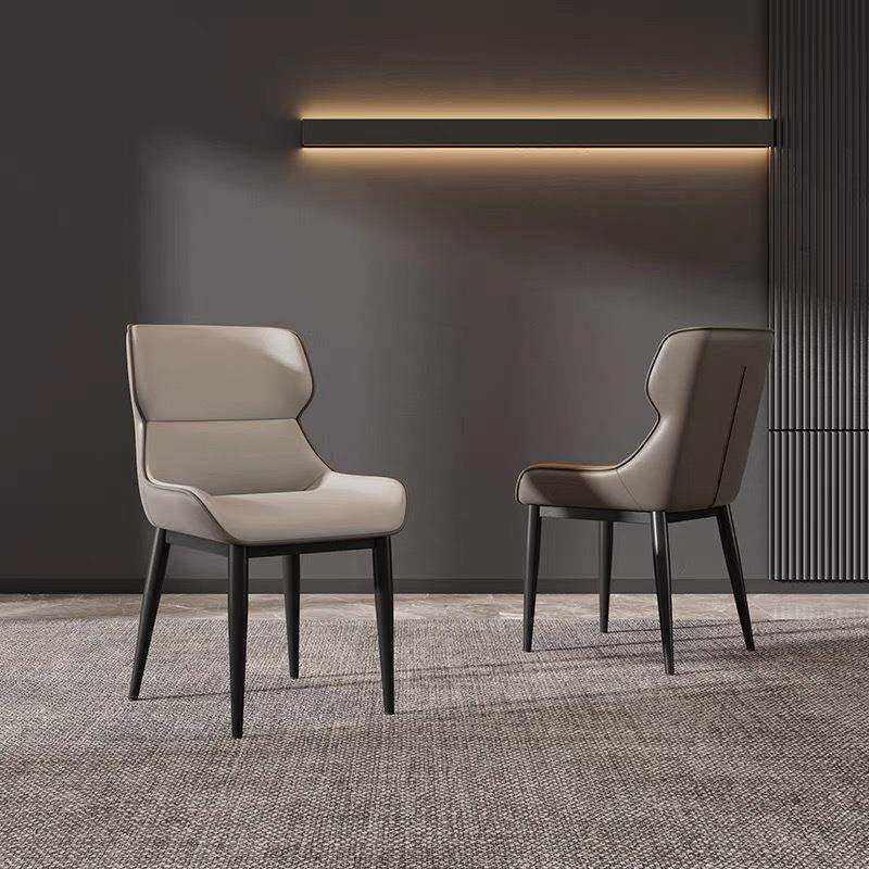 现代简约家用餐椅皮艺舒适轻奢餐椅极简化妆椅客厅高级餐厅椅子