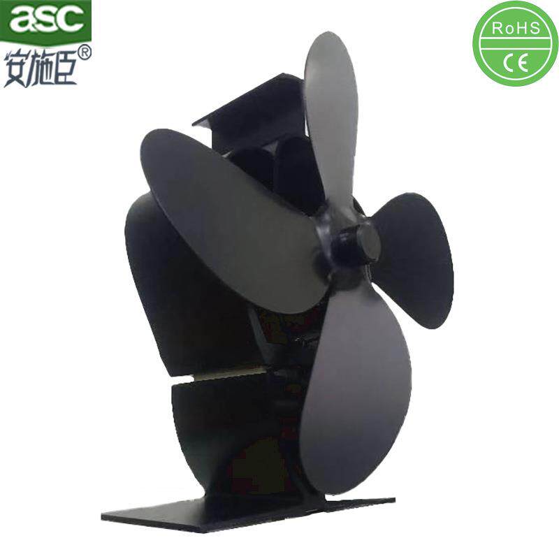 美式壁炉风扇黑色然木取暖风扇家用炉扇户外露营热动力新款