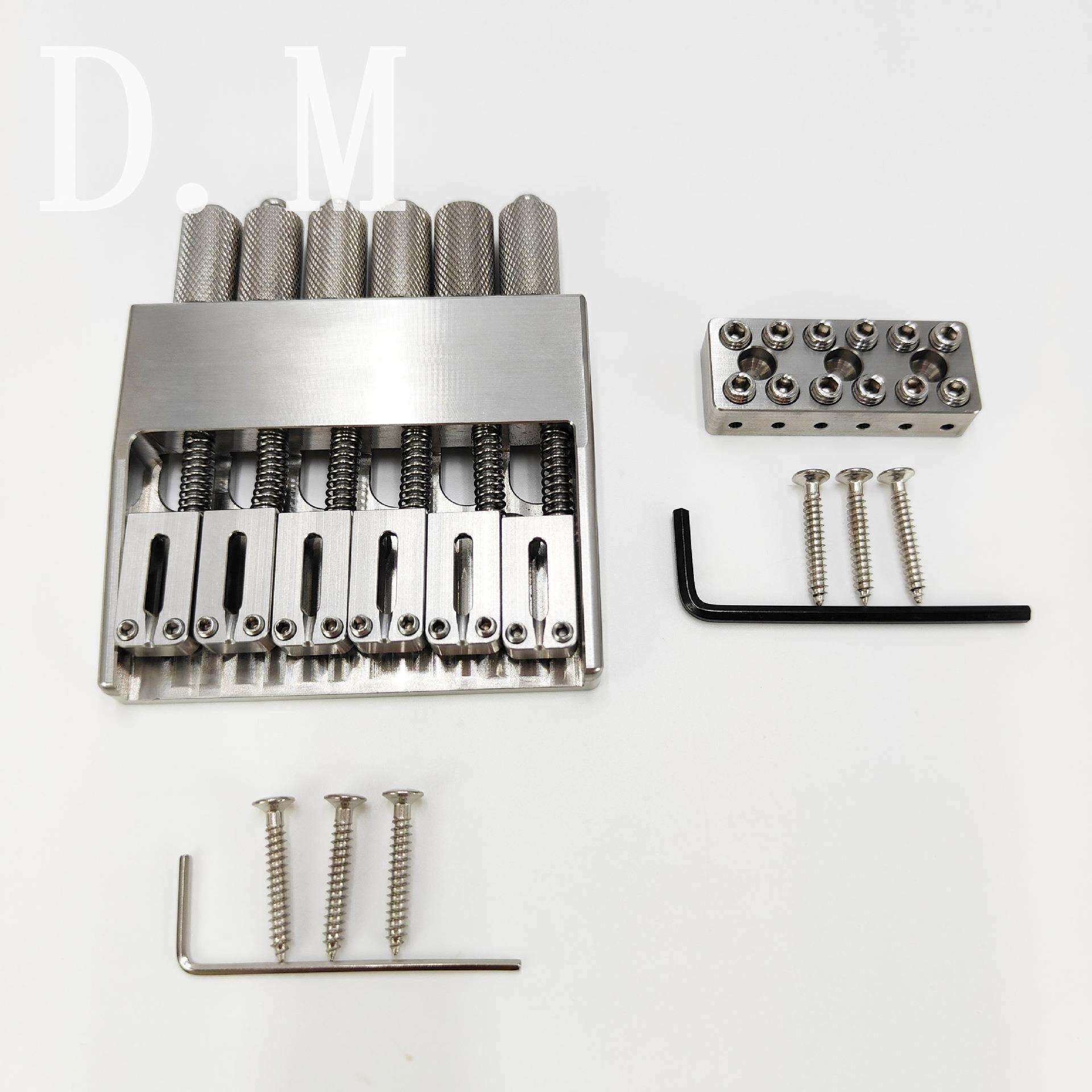 不锈钢无头电吉他固定琴桥上枕下桥无头吉他琴桥拉弦板吉他拉弦板