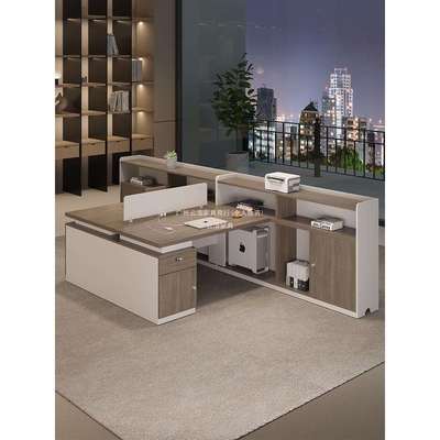 职员办公桌员工位简约现代办公室双人对坐财务桌2两人面对面工位