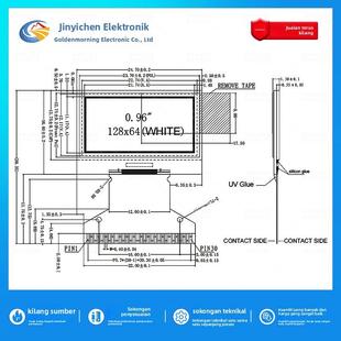 金逸晨0.96寸OLED液晶屏SSD1315显示器128x64小屏8位并口IIC SPI