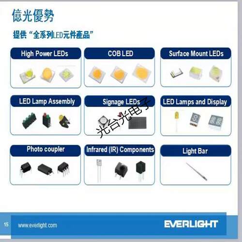 亿光LED贴片灯珠0402 0603 0805 1206 3528红黄蓝绿暖白紫粉橙色