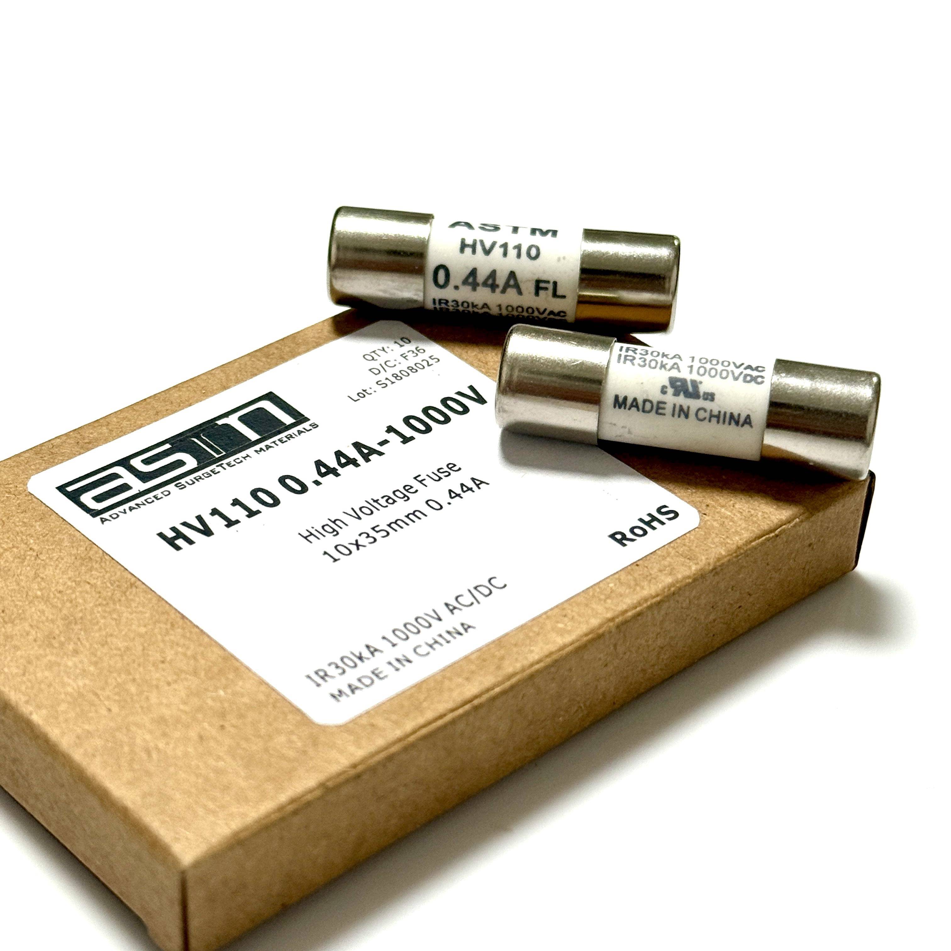 ASTM熔断器HV110/0.44AFL 440MA IR30KA1000VAC/DC10×35保险丝管