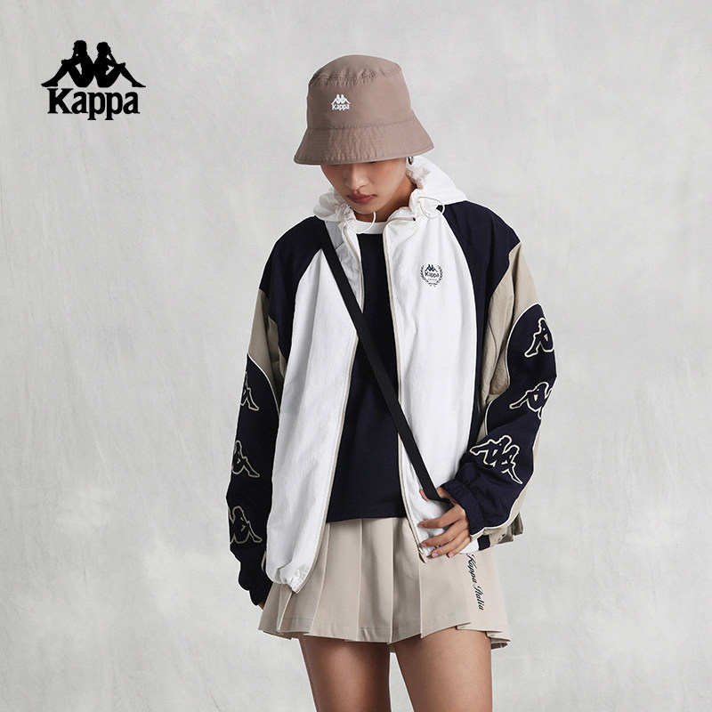 kappa防风衣连帽串标女士图片