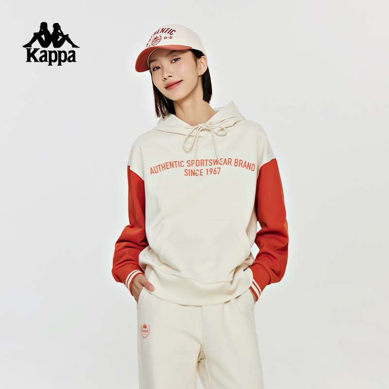 卡帕套头帽衫Kappa连帽卫衣