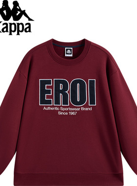 Kappa卡帕男装2025冬季新款时尚百搭复古圆领针织套头衫K0F72WT07