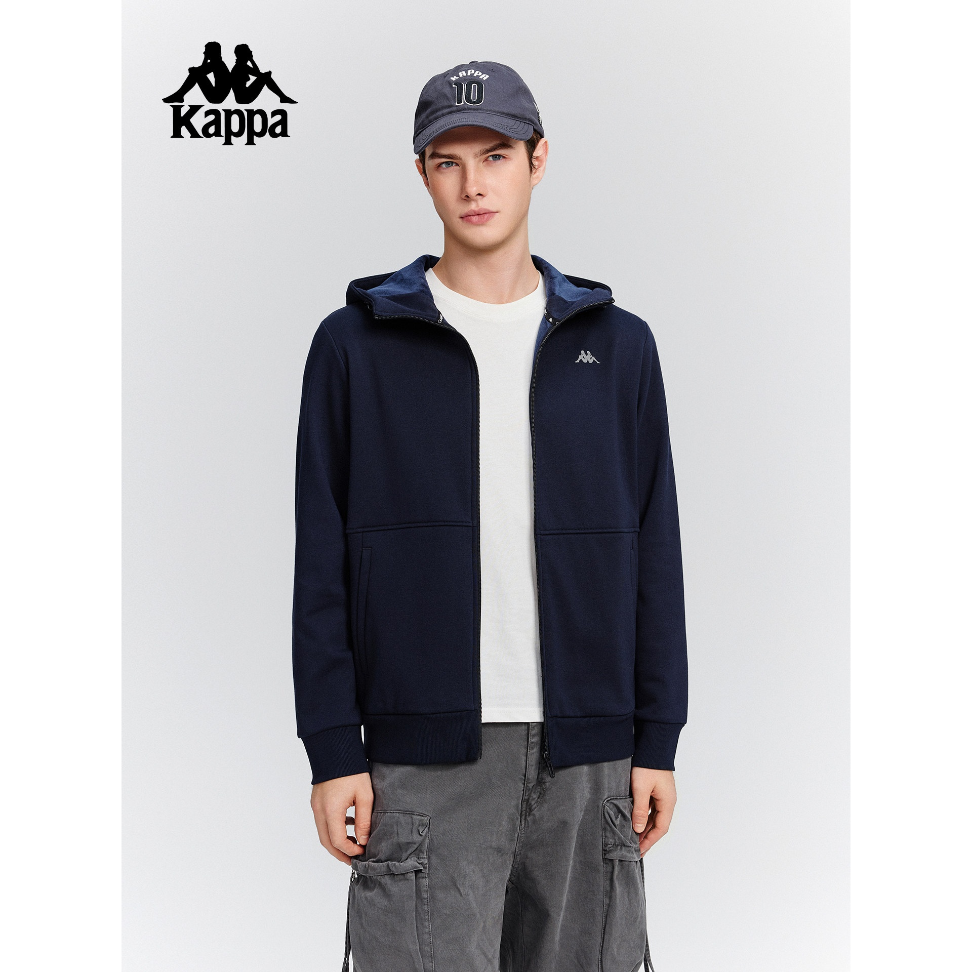 Kappa卡帕背靠背运动2025新款秋季外套男连帽加绒针织开身帽衫女,运动服/休闲服装,运动茄克/外套,淘宝优惠券,粉丝福利购,淘宝优惠卷