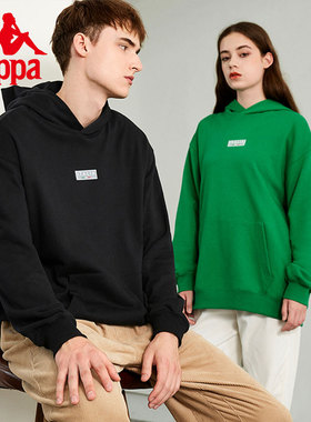 Kappa卡帕经典套头帽衫情侣男女运动卫衣宽松休闲卫衣K0CY2MT20D