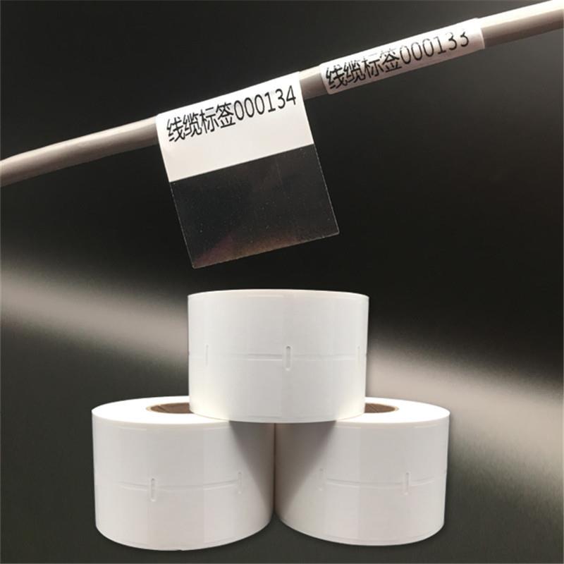 线缆通信pe缠绕式卷筒电线电缆防水网线透明线束贴纸标签可打印