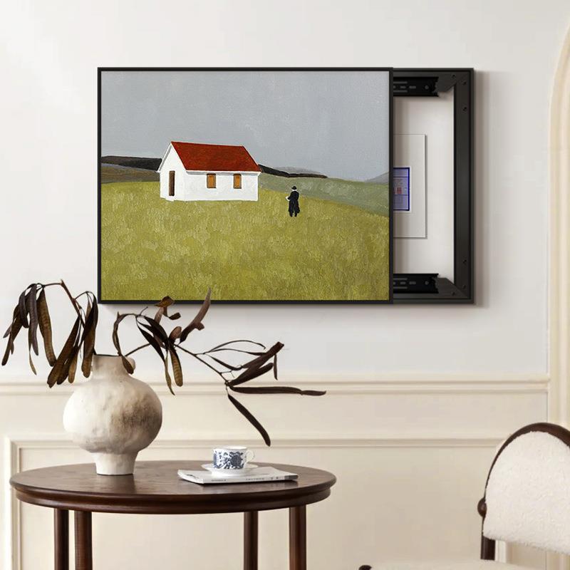 法式现代客厅电表箱装饰画北欧简约复古走廊电源盒壁画配电箱挂画