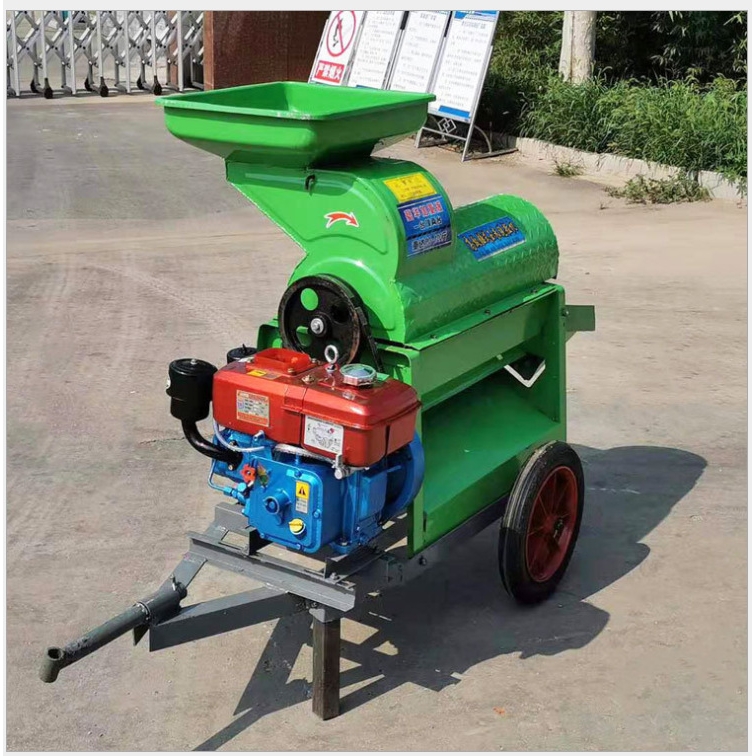 四轴剥皮机、脱粒机小型家用玉米脱粒机电机版柴油机版打棒子机