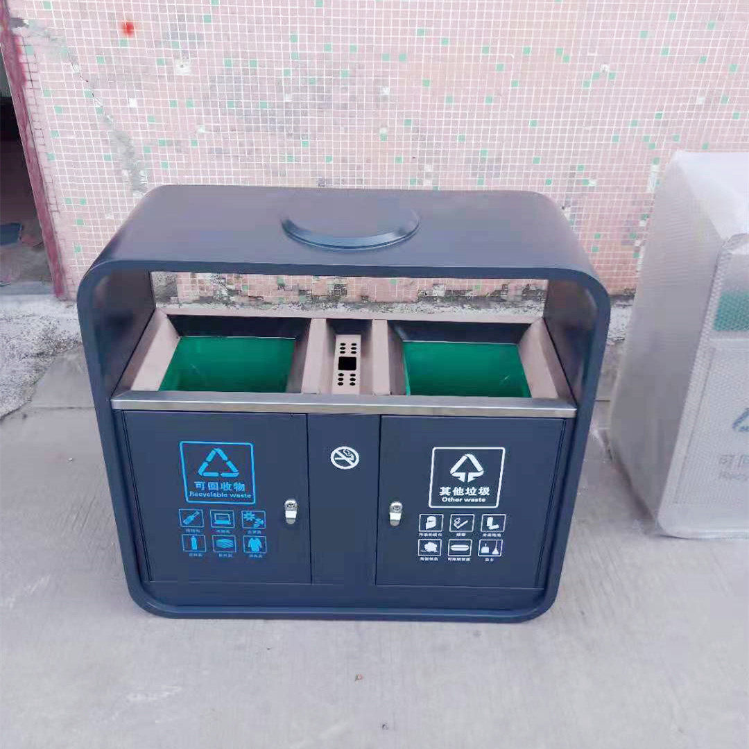 广州市政垃圾桶304双分类垃圾桶街道环卫分类垃圾桶不锈钢果皮桶,基础建材,不锈钢垃圾桶,淘宝优惠券,粉丝福利购,淘宝优惠卷