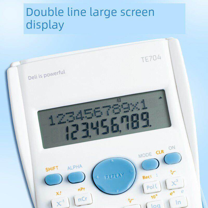 函数计算器初三学生用科学计算机双行大屏一建二建会计考试专用计
