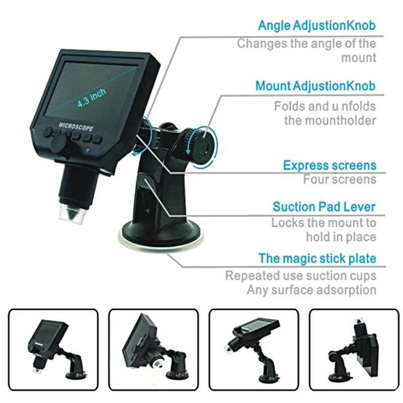 数码显微镜电子显微镜600倍带屏工业显微镜高清手机维修显微镜