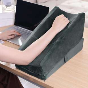 2合1可调高度肘部支撑枕带口袋符合人体工学的肘部扶手楔形枕