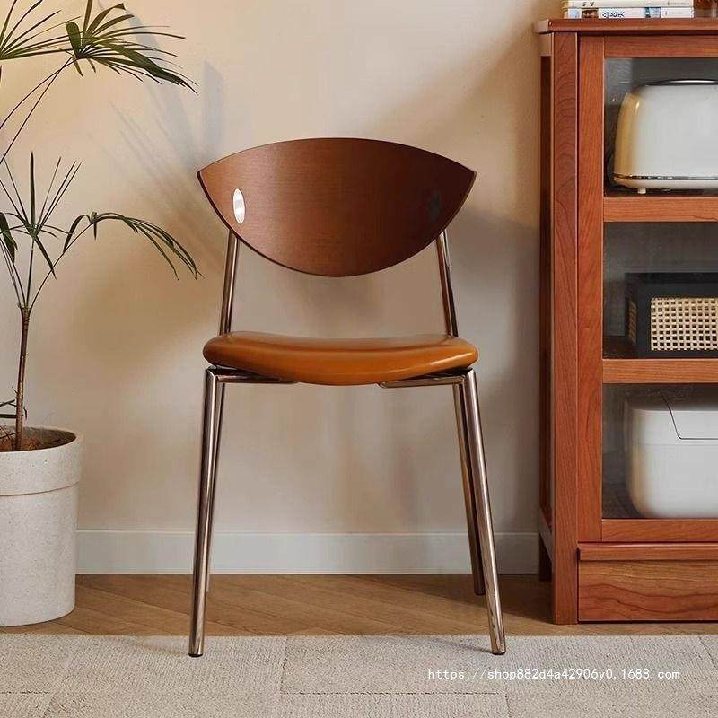 中古风实木家用餐椅可叠放轻奢靠背椅咖啡厅休闲餐桌椅设计师椅子,机械设备,其他机械设备,淘宝优惠券,粉丝福利购,淘宝优惠卷