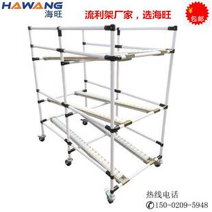 供应精益管流利条货架胶箱滑轮物料架滑轨先进先出系统加工