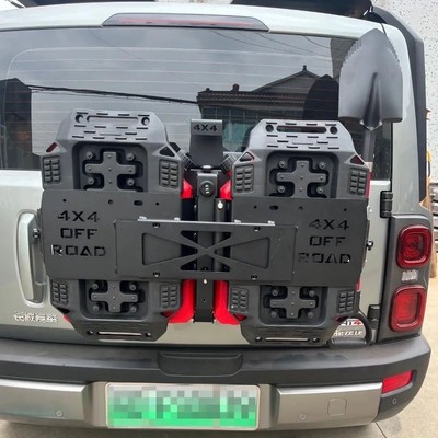 哈佛猛龙改装尾门装备集成组旗杆架备用油桶拓展板脱困板越野