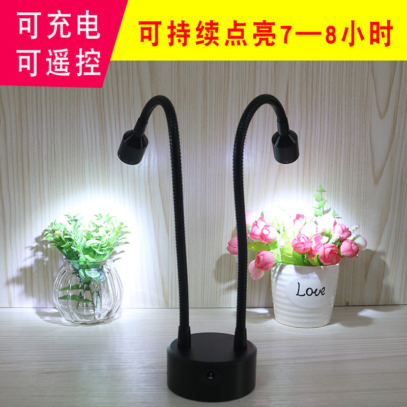 产地货源led灯展厅展柜明装无线可移动店铺商用充电遥控射灯批发