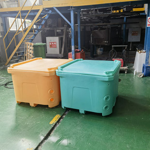 华社660L水产活渔虾浸泡桶冷暖两用双层海鲜保温箱滚塑异形