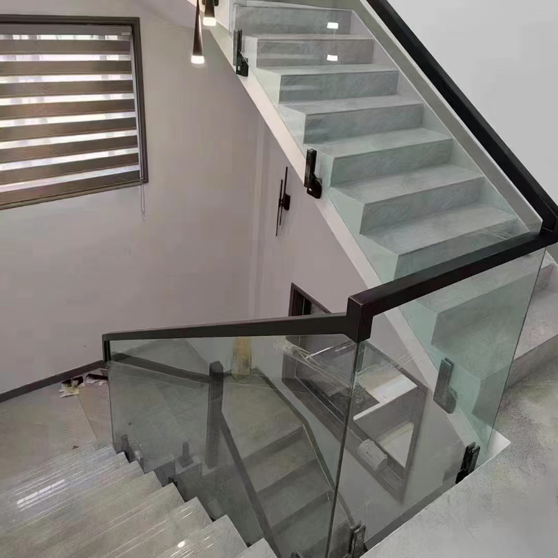厂家定制楼梯玻璃扶手阳台护栏室内家用农村自建房室外平台栏杆批